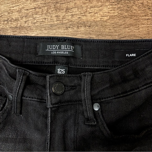 Judy Blue Black High Rise Stretch Flare jeans size 1/25 - Picture 7 of 10